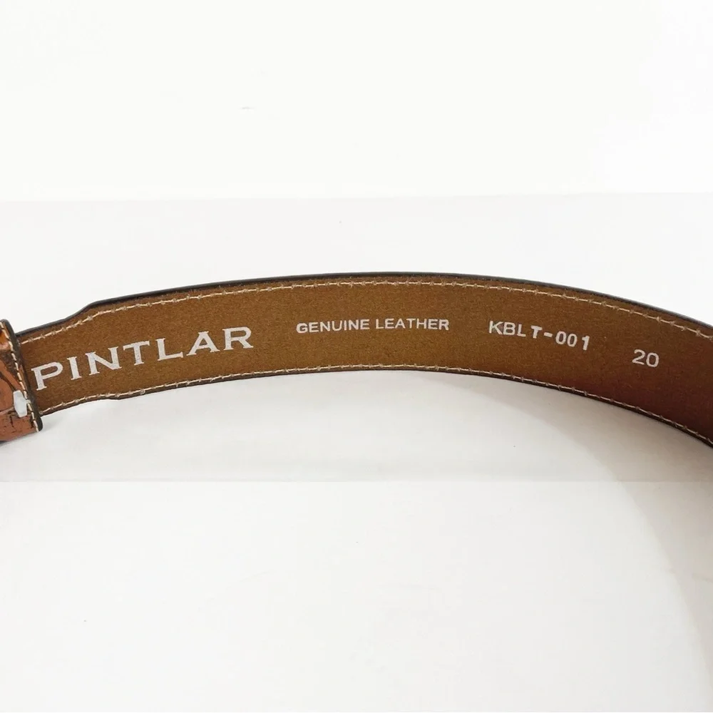 PINTLAR Western embossed Genuine Leather Belt Childrens size 20